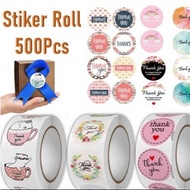 PackagingYA THANK YOU LABEL ROUND 500 PCS Thank You Stickers 1 Roll Thank You Stickers Thank You Sti
