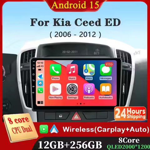 Android 15 Carplay Auto For Kia Ceed ED 2006 - 2012 Car Radio Multimedia Video Player Navigation GPS