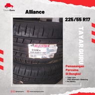 Alliance 225/55R17 Tayar Baru (Installation) 225 55 17 New Tyre Tire TayarGuru Pasang Kereta Wheel Rim Car