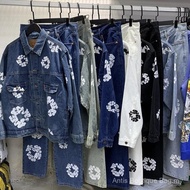 Pants Denim Suit High Street Youth Trendy Trendy Kapok DT Men Jacket Jacket Jeans Printed Casual I7O