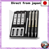 Four Candies Metal Mechanical Pencil Set with Erasers - 3 Pencils (0.5mm, 0.7mm, 0.9mm) with 360 HB 