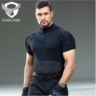 Eaglade Tactical Frog T-Shirt Men In Black Short Sleeves Stretchable YDJX-FG-DX