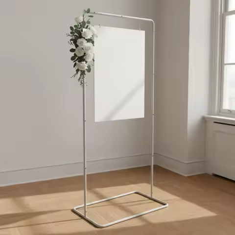 Wedding Sign Stand Square Frame Design Welcome Sign Holder Adjustable Metal Easel Heavy Duty Event D