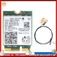 【W3SG】AX201 AX201NGW WiFi Card with 2XAntenna M.2 CNVio2 2.4 Ghz/5Ghz WiFi Card Antenna Accessories