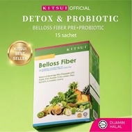 [NEW] KITSUI belloss Fiber Belloss Pre + Probiotic 15's x 12g - Halal Detox Fiber Drink | Sembelit
