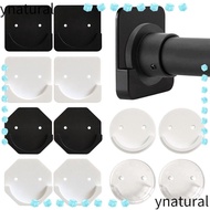 YNATURAL 2pcs Shower Curtain Rod Screw Fixation No Drilling Stick Bathroom Durable Tension Holder