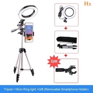 H2 LED Studio Camera Ring Light 3 Color Styles With Tripod Stand &amp Cell Phone Holder For YouTube 