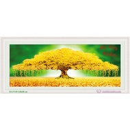 Stone painting of wealth and wealth money tree LV135 - size: 118 * 50cm. (UNWORKED PAINTING)