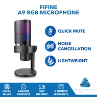 Fifine A9 RGB Microphone 4 Directional Modes Quick Mute Button Perfect for Gaming Podcasting Recordi