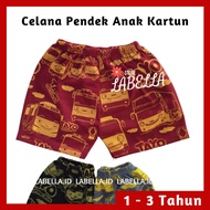 Baby Boys and Girls Pants 1-3 Years Old Short Cartoon Motif Taya Little Bus Elephant - LABELLA