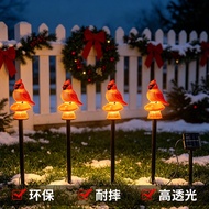 New Products Bishop of Red Clothes Christmas Red Bird Solar Lights Outdoor Garden Lights Ground Plug