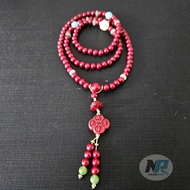 SA Lotus apricot flower cinnabar beads used to make bracelets and necklaces, 6mm beads, 46cm long