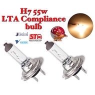 h7 55w 12v lta approved compliance halogen bulb. no error on continental vehicles, passed inspection at center