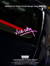 Wang An Car Sticker Unique Creative Text Sticker GTA5 vice city Grand Theft Speed Car Waterproof Dec