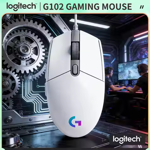 Logitech G102 Prodigy Mouse, 8x Faster Than Standard Mice, Mechanical Buttons, RGB Colors, 6 Program