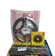 Gear Gir Paket Set Rantai Verza Megapro New Cb 150r Sonic 150 Supra Gtr Tiger Mega Pro Primus Cb150 
