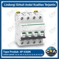 SCHNEIDER MCB 6KA IC60N 4P 32A A9F74432