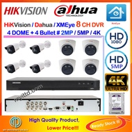Qi Tech HiK Vision Dahua XMEye CCTV 8-CH HD 2MP / 5 MP DVR Recorder + 1Tb with Infra Red Bullet + Do