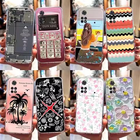 Case For Poco M4 Pro 4G Coque Clear Soft Silicone Fashion Phone Funda For Xiaomi POCO M4 PRO Case Po