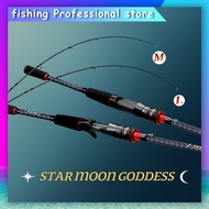 【NYA】Star Moon Goddess 5-18lb 1.68M(5.5ft)/1.8M (6ft) /2.1M (7ft)/2.4M(7ft) 2 Tips【M&amp;L】 Super cost performance All Waters fishing rod Carbon fiber Spinning Baitcasting Rod Medium Light Fishing Rod Seawater/Freshwater Fishing Rod Fishing Tackle