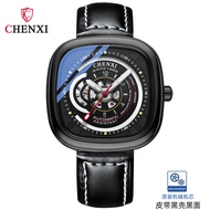 Chenxi square hollow automatic watch mens mechanical mens high-end luminous mechanical mens casual w