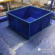 Ready-Made Canvas Cage Pond With Frame Size 1mx1mx0.5m