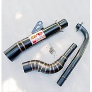 Exzos/Exhaust RL REDLEO black openpipe bigelbow highmount for wave125 lagend115 ex5 sym110 smash115 