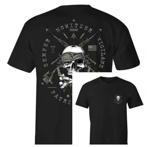 Howitzer Style Men's T-shirt Snipers Lair Military Grunt MFG - Suitable for Sports Wear Pure Cotton