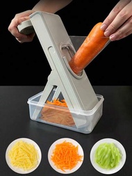 1入組多功能蔬果切絲切片器，適用於廚房切割馬鈴薯、肉類和其他蔬菜