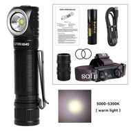 Sofirn HS40 ไฟหมวกแบบชาร์จได้ USB C ไฟส่องสว่าง Super Bright S แบตเตอรี่ 18650 ไฟฟ้าแบบลำลอง ไฟ LED