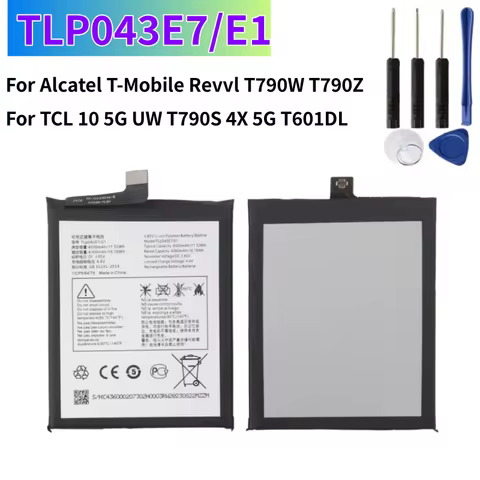 New 4500mAh TLP043E1 TLP043E7 Battery For Alcatel T-Mobile Revvl T790W T790Z For TCL 10 5G UW T790S 