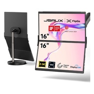 JSAUX FlipGo 16" Pro 2.5K Dual Screen Portable Monitor Laptop Screen Extender DisplayLink HiDPI