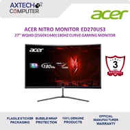 Acer Nitro ED270US3 27" WQHD 180Hz Curved Gaming Monitor ( Speaker, DP, HDMI, 3 Yrs Wrty )