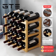 GTE 3/4 Layer Bamboo Wine Rack Wine Storage Racks Champagne Cabinet Rack Multilayer Rak Botol Wain C