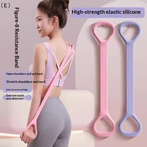 〔E〕1 Pc 8-shaped Puller Yoga Auxiliary Household Elastic Band Fitness Equipment Open Shoulder Beauty