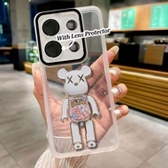 KONSMART Phone Case For Infinix GT 10 Pro 5G Newest 2023 Lens Film Camera Protective Soft TPU Phone Casing with Candy Bear Stand Holder Fo For Infinix Note 30 4G 5G Note 30 Pro Note 30i Smart 7 SPARK GO 2023 Hot 30 5G 4G 30i 30 Play