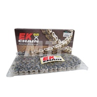 EK QX-Ring Chain Size 520-120 Links (Black GP) SRX Model Rivet Joint Made in Japan
