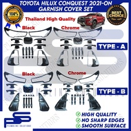 Toyota Hilux Conquest 4x4 4x2 2021 2022 2023 2024 Black and Chrome / Hilux Conquest Accessories Part