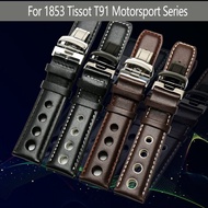 Genuine Leather Bracelet For Tissot 1853 Sports Watchband Racing PRS516 T91 1853 Top Layer Cowhide 2