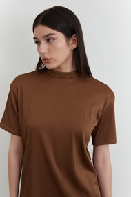 Signature Ruffle Tee - Mocha