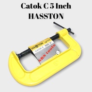 HASSTON Prohex 0760-500 5 Inch C Clamp 5" C Clamp for Wood and Iron