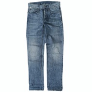 KSUBI（Ksubi）美國製造 DEE DEE 做舊修身直筒牛仔褲，28 碼，復古靛藍色，紐帶門襟，牛仔褲。 [二手][KSUBI]