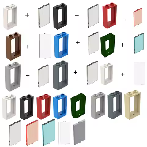 MOC Technology Parts 60593 Window 1 x 2 x 3 Compatible Brick DIY Parts Practical Children's Construc