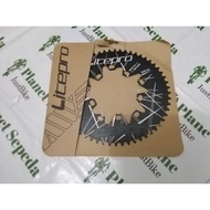 HITAM Chainring Litepro Oval 56T Dual BCD 130-110 Black