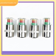 [GRKN]4pcs Car Valve Tyre Cap Dust Monitor Wheel Tire Pressure 32-36 PSI Sensor
