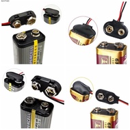 RHYTHM 10Pcs Battery Holder Clip, I / T Type Cable Snap on Battery Clip Connector, 9 Volt Battery Bo