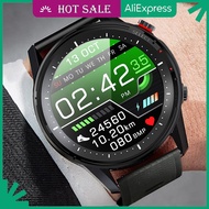 Smartwatch สมาร์ทวอท สมาร์ทนาฬิกาผู้ชาย Android 2021 IP68กันน้ำ Smartwatch ผู้ชายกีฬา Reloj Inteligente สมาร์ทนาฬิกาสำหรับ Huawei Xiaomi โทรศัพท์ Smartwatch สมาร์ทวอท Black Silica