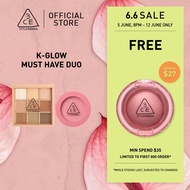 [Bundle] 3CE Multi Eye Color 9 Eyeshadow + Face Blush - K-Glow Must Have Duo