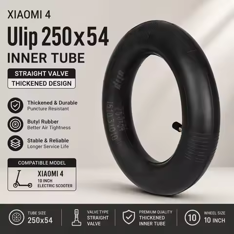 250x54 Straight Valve Inner Tube for Xiaomi 4 Electric Scooter 10 Inch Thickened Pneumatic Tire Repa