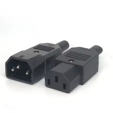 IEC 10A 250V Straight Cable Plug Connector Rewireable C13 C14 Plug Rewirable Power Connector 3 pin A